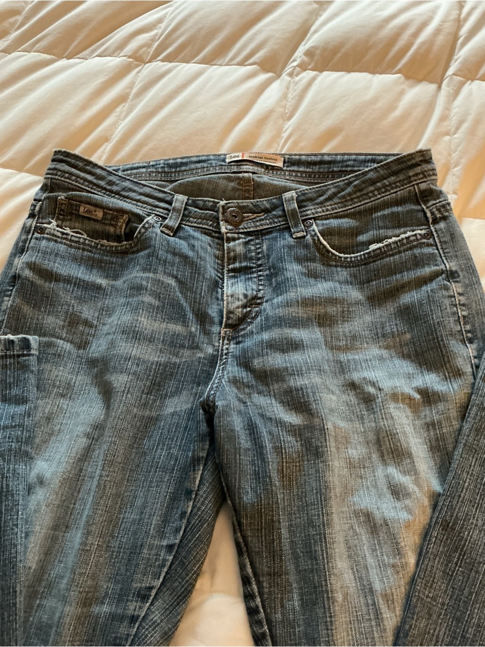 Lee Women's Washed Blue Straight-Leg Jeans